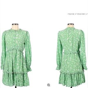 atelier & other stories green floral dress